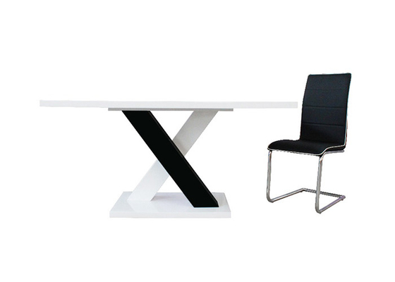 44.7kgs 76.5cm White High Gloss MDF dining table