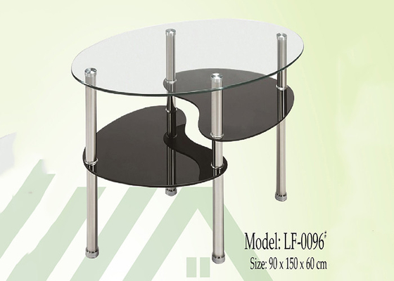 Electroplate Stainless Steel Frame 150cm Modern Glass Coffee Table