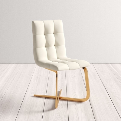 910mm Gold Metal Frame Modern Leisure Leather Chair for Living Room