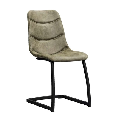 Elegant Green PU Metal Frame 900mm 46mm Modern Leisure Chair