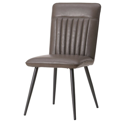 Banquet Brown Leather 16kgs Modern Dining Chair