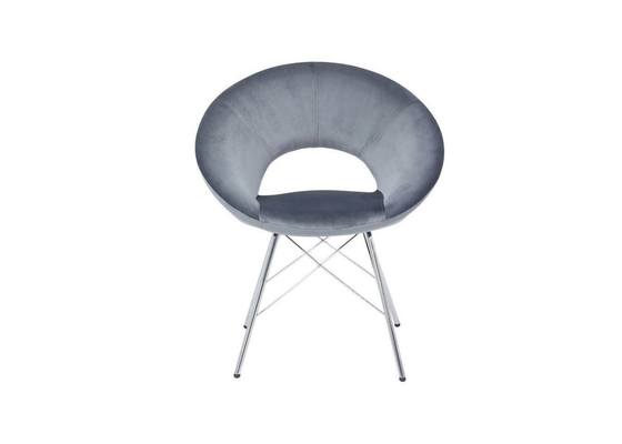 Velvet Seat Steel Frame 450mm 800mm 8KGS Modern Leisure Chair