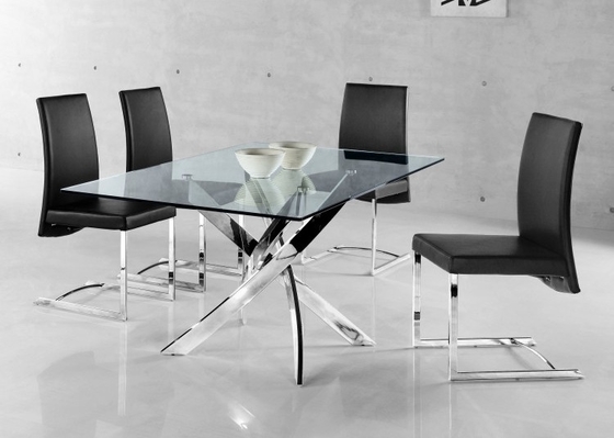 Tempered Glass 0.12m3 67kgs Modern Dining Room Sets
