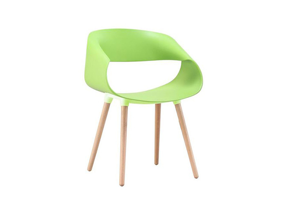 Modern and elegant low-back plastic chair with stackable steel frame