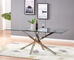 Modern Elegantly Tempered Glass Square 50KGS 76cm Stylish Dining Table