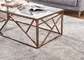 Electroplate Rose Gold Plating SS Frame Modern Coffee Table