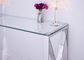 78cm 20KGS Tempered Glass Top Long Console Table For Hallways