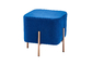 Velvet Fabric 40CM Contemporary Foot Stools With SS Frame