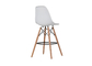 Non Toxic 0.14CBM Modern Plastic Chairs with Wooden Legs
