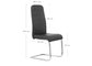 Luxury 107cm 58cm Black Leatherette Dining Chairs