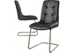 Contemporary 14.2KGS 89cm 61cm Black Leather Look Dining Chairs