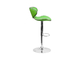 Soft Modern Green Bar Stools with Electroplate Metal Legs