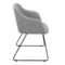 Fabric Seater Powder Metal Leg Light Gray 770mm Modern Leisure Chair