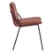 Leather Seater Powder Metal Leg Red Wine Modern Leisure Chair