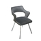 Velvet Seater Chrome Metal Leg Contemporary Velvet Chair