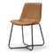 H81 W48CM Comfortable Cross Metal Leg Leather Leisure Chair