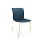 Elegant Blue 830mm Metal Frame Velvet Leisure Chair for Living Room
