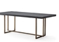 Metal Legs 68kgs 900mm Modern Black Dining Table