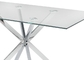 Square 47kgs 150cm Modern Glass Dining Table