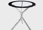 Chromed Sliver Steel Leg 80x80cm Modern Dining Room Table