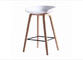 Wooden Leg Dining White 0.4cbm Modern Plastic Chairs 83cm Height