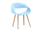 Modern and elegant low-back plastic chair with stackable steel frame