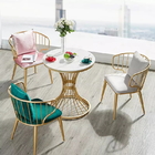 Dust Proof Wedding Party Gilded Chairs 21.5 Inch Length Outdoor Bistro Furniture