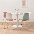 Contracted High Durability  Dsw Dining Chair Pastel Tones Self Assembled