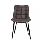 Comfortable Cushion PU Dining Chair Metal Frame Customized Color