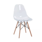 ISO9001 Eiffel Dining Side Chair  PU Cushion Tulip Dining Chair Anti Aging