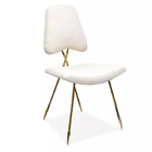 Modern 80cm High Velvet Dining Room Chairs Soft Cushion Upholstered Side Chair