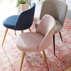 Multiple Colors pink  Gold Leg Dining Chair