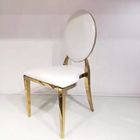 Casual White Metal Wedding Chair Gold Plated Aging Resistance