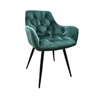 High Durability Velvet Tufted Dining Room Chairs Scandi Style Dining Chairs