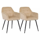 Nonslip Foot Velvet Upholstered Nordic Dining Chairs Living Room Furniture