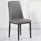 ISO9001 Industrial Style Dining Chairs High Back Leather Dining Chair Anti Wear
