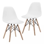 Wear Resistance Eames Style Kitchen Chairs Modern Plastic Dining Chairs