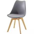Beech Leg Grey  Dining Chair 240 Pounds Weight Capacity  Anti Skid