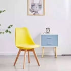 Nordic Yellow PP Eames Dining Room Chairs Restaurant Furniture