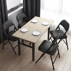 Anticorrosive Dining Room Metal Frame Folding Chair Standard Wear Resistance