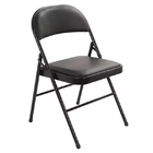 Antirust Outdoor PU Leather Metal Frame Folding Chair 240 Pounds Weight