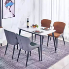 Dirt Resistant Modern Upholstered Dining Chairs PU Leather Luxury Restaurant Chairs