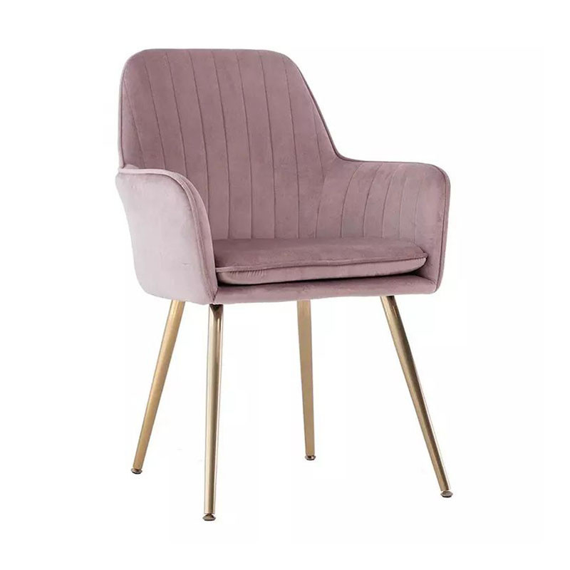 Nordic Style SH76cm Modern Metal Dining Chairs Purple Wear Resistance