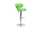 Soft Modern Green Bar Stools with Electroplate Metal Legs