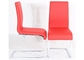 Smooth PU Leather Upholstered 46cm 0.25CBM Z Shape Modern Dining Chair
