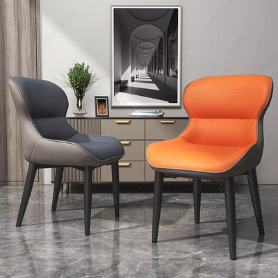 Cadeiras de jantar luxuosas com 240 libras com pernas de metal resistentes ao desgaste