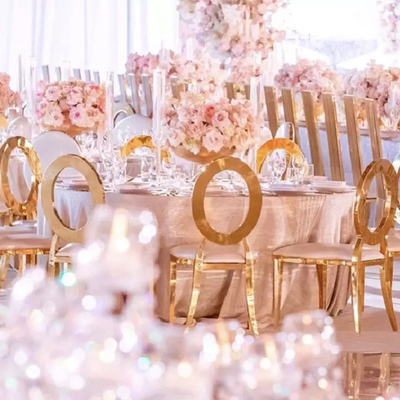 Silla de comedor para bodas de lujo a prueba de arañazos Silla de comedor para eventos grandes